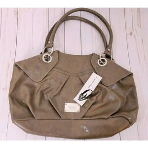 NWT Nine West Eden Greige Grey Beige Satchel Handbag Purse